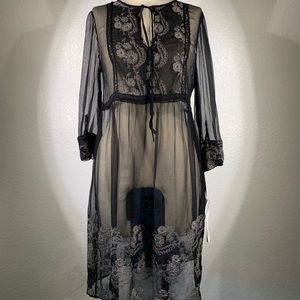 4 Love & Liberty Silk Chiffon Van Den Berg in Intricate Dress M NWT